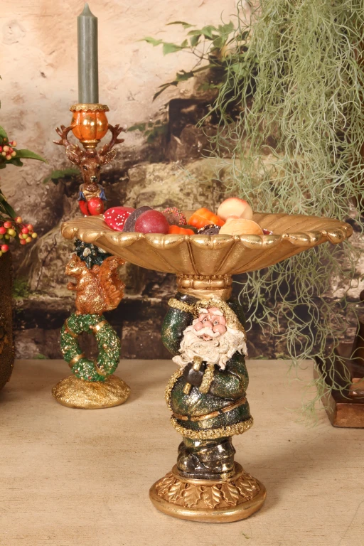 Weihnachtsmann Dekoschale - rot - 24 cm - 1 Stück