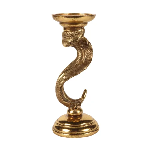 Kandelaar Veer 26,5 cm - Goud - Resin
