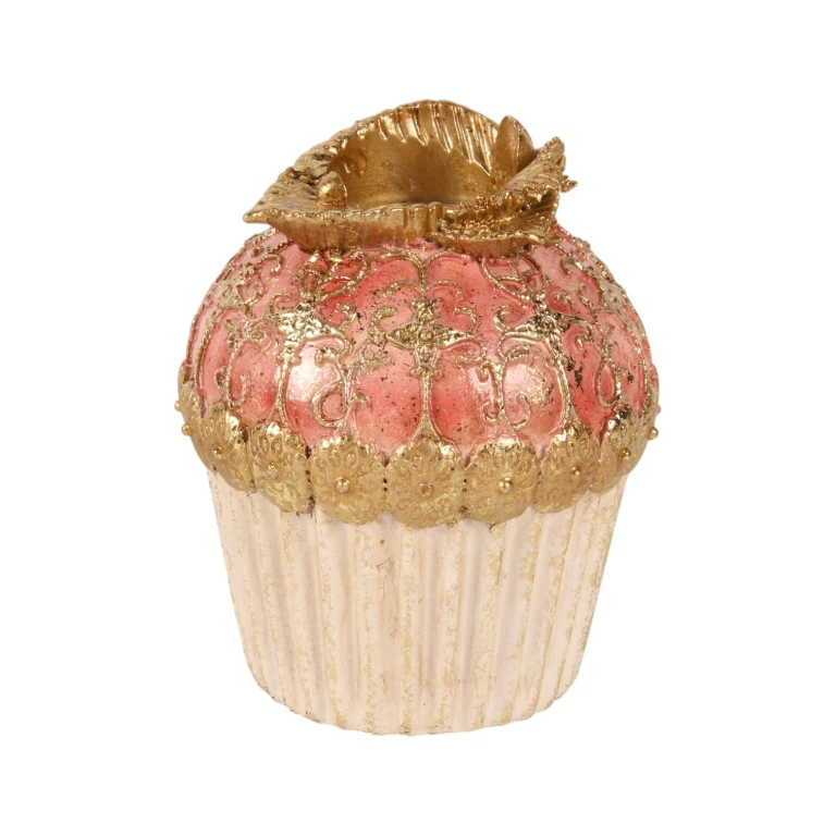 Kerzenständer Cake - 9,5 cm - rosa - Kunstharz