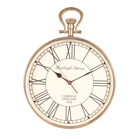 Wandklok - 41 cm - goud - rond - staal & aluminium