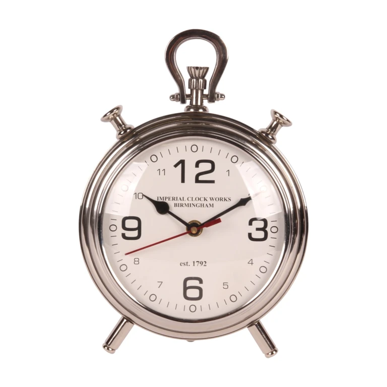 Tischuhr - Silber - Aluminium - 28 cm - 1 Stück