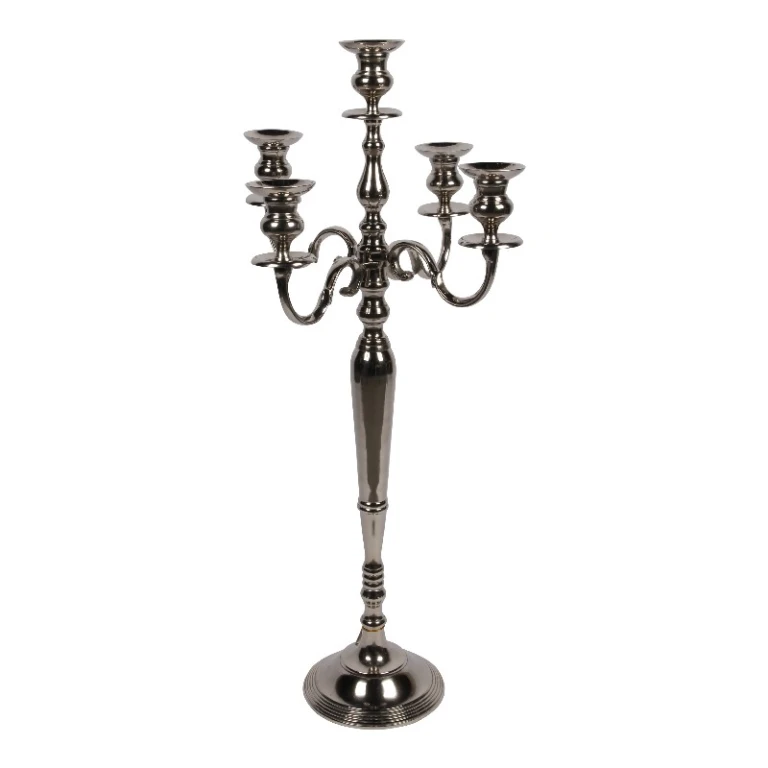 Kandelaber - 5 Arme - 104 cm - Silber - Aluminium