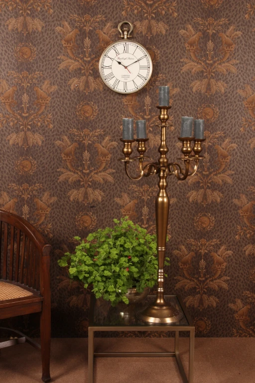 Kerzenständer 5-armig - 104 cm - gold - Aluminium
