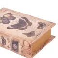 Opbergdoos in boekvorm - 20 cm - beige - kunstleer