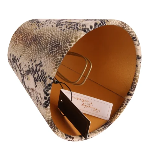 Lampenkap - Slangenprint - 13 cm - Bruin - Stof