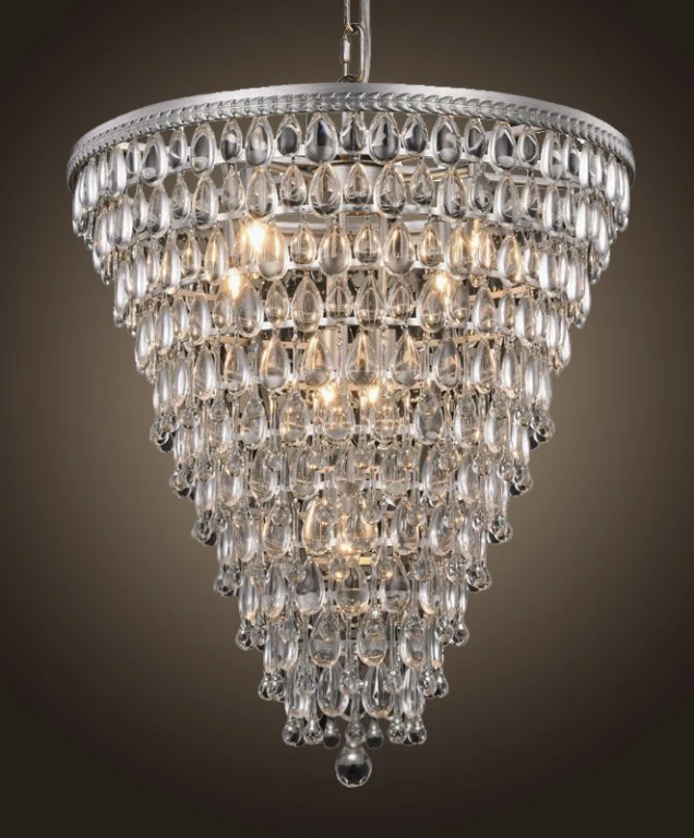Dutch Style Chandelier Kensington - 65 cm - Silver - Iron & Glass