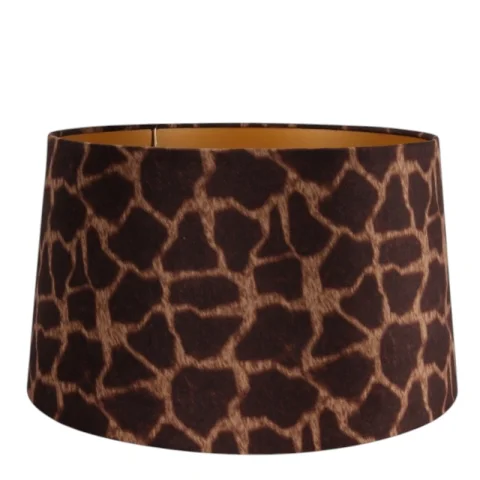 Lampenkap - Girafprint - 40 cm - Bruin - Stof