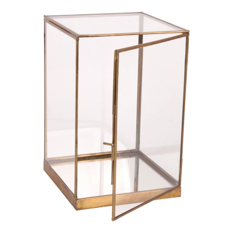Displaybox - Gold - Messing und Glas - 40 cm - 1 Stück