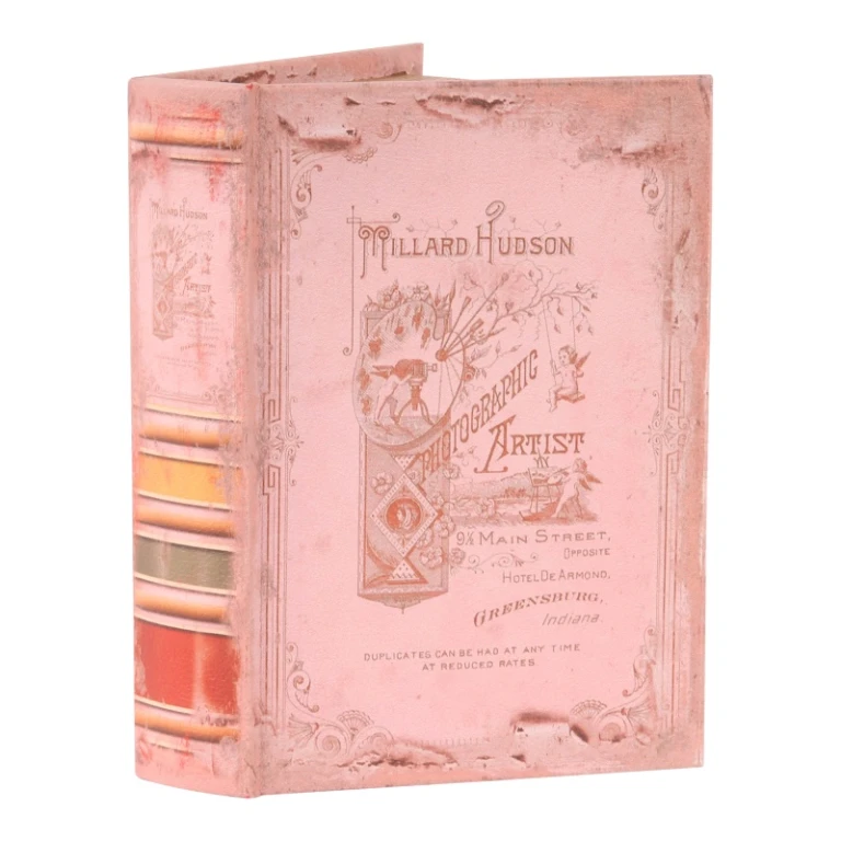 Buchbox Hudson - 20 cm - rosa - Kunstleder
