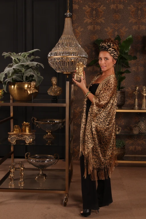 Dutch Style Kronleuchter Colosseo - 80 cm - Gold - Eisen und Glas