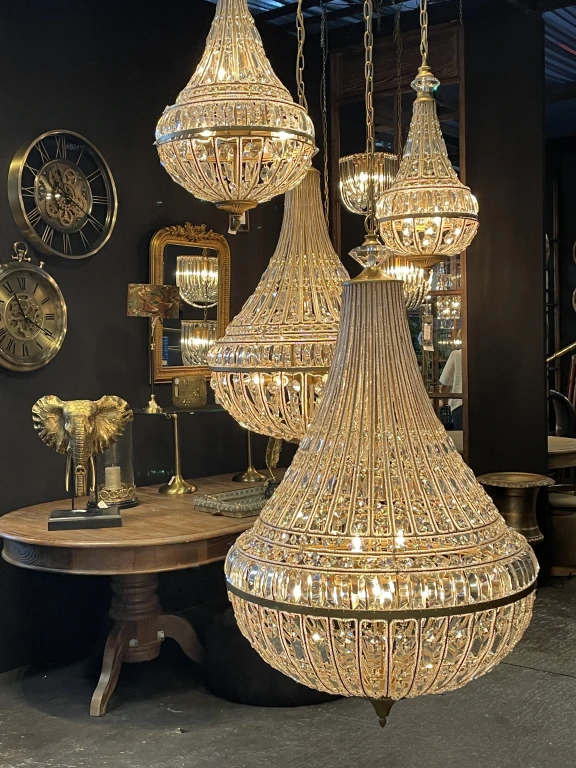 Dutch Style Kronleuchter Colosseo - 80 cm - Gold - Eisen und Glas