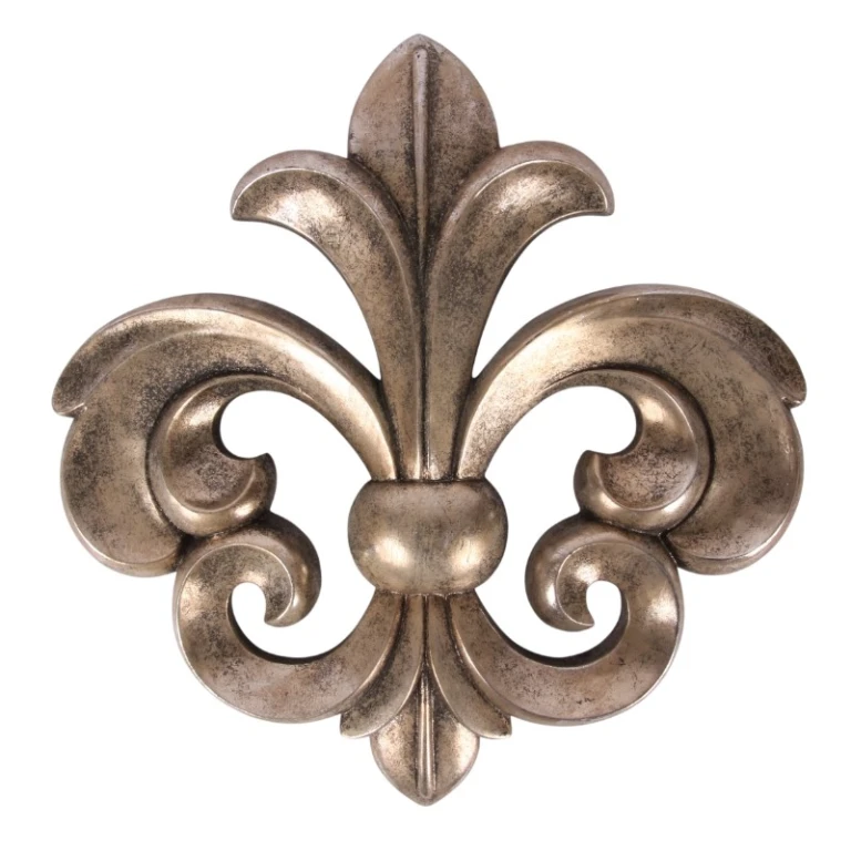 Wandornament - Silber - 46,5 cm - Kunstharz