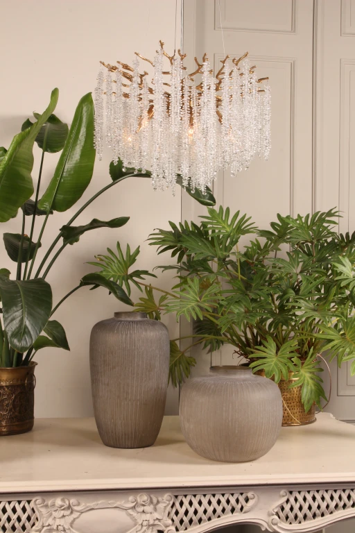 Dutch Style Kronleuchter Waterfall - 45 cm - Gold - Glas