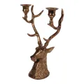 Kandelaar Hert - 35 cm - goud - aluminium