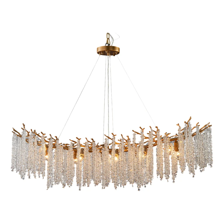 Dutch Style Kronleuchter Waterfall - 120 cm - Gold - Glas