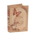 Opbergdoos boekvorm - 20 cm - beige - kunstleer