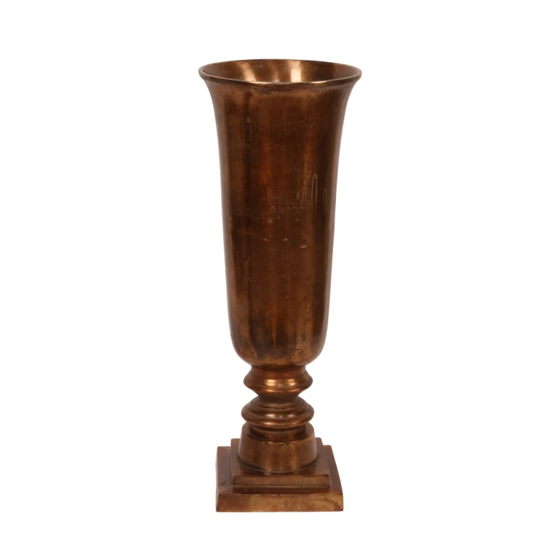 Vase - 49 cm - antikes Bronze - Aluminium
