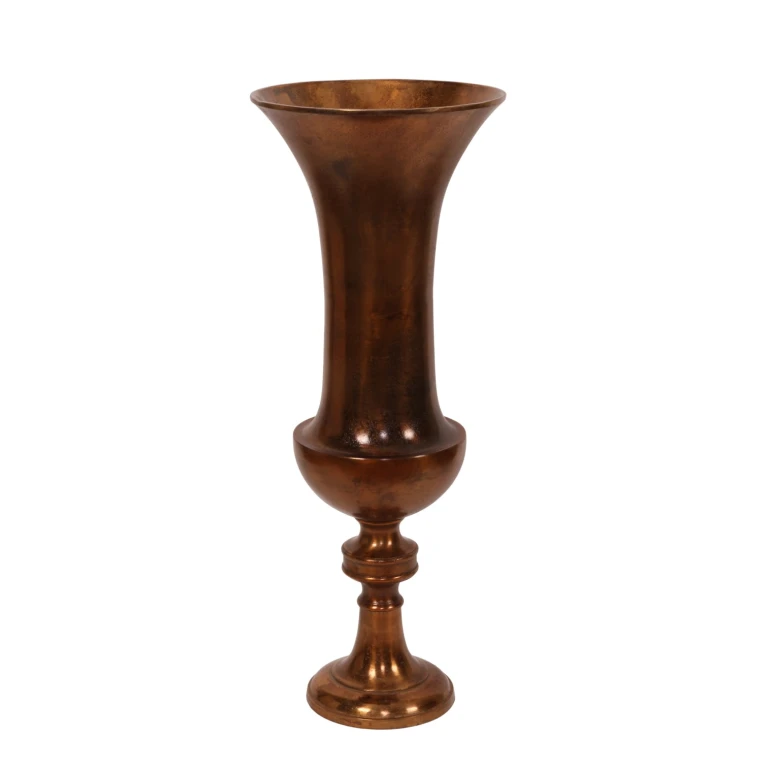 Vase - 73 cm - antikes Bronze - Aluminium