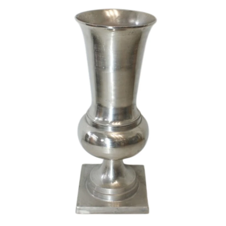 Vase - 86 cm - Silber - Aluminium