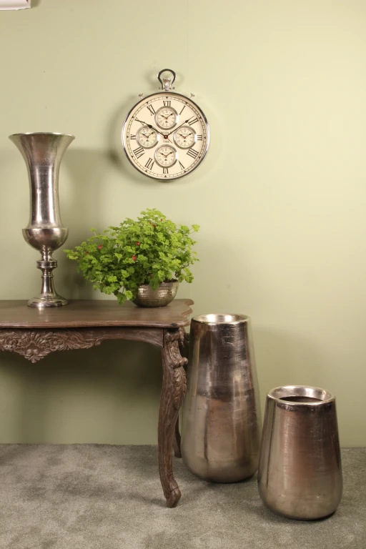 Dutch Style Flower Pot 45 cm - Silver - Aluminium