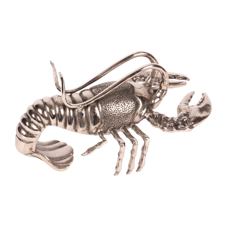 Flaschenhalter Hummer - Silber - Aluminium - 41 cm - 1 Stück