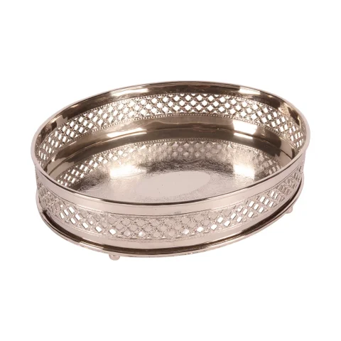 Dienblad ovaal - zilver - 30 cm - 1 stuk