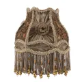 Lampenkap Victorian Clip-On - 15 cm - taupe - stof