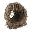 Lampenkap Victorian Clip-On - 15 cm - taupe - stof