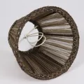 Lampenkap - 13 cm - bruin - stof