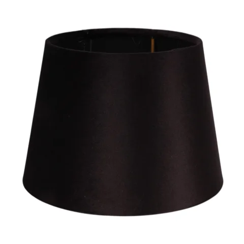 Lampenkap rond - 20 cm - zwart - stof
