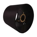 Lampenkap rond - 20 cm - zwart - stof