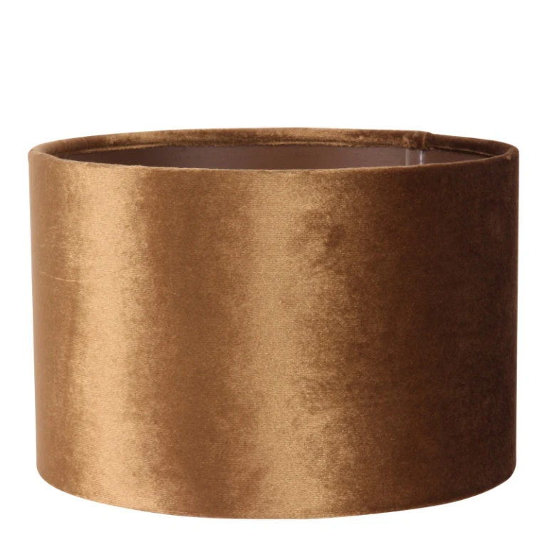 Lampenschirm Zylinder - 20 cm - Gold - Stoff