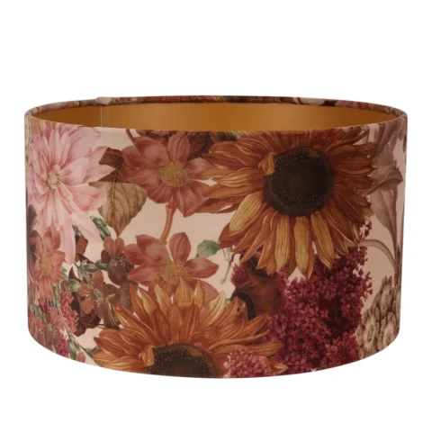 Lampenkap - Bloemenprint - 30 cm - Roze - Stof