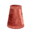 Lampenkap - 9 cm - rood - stof