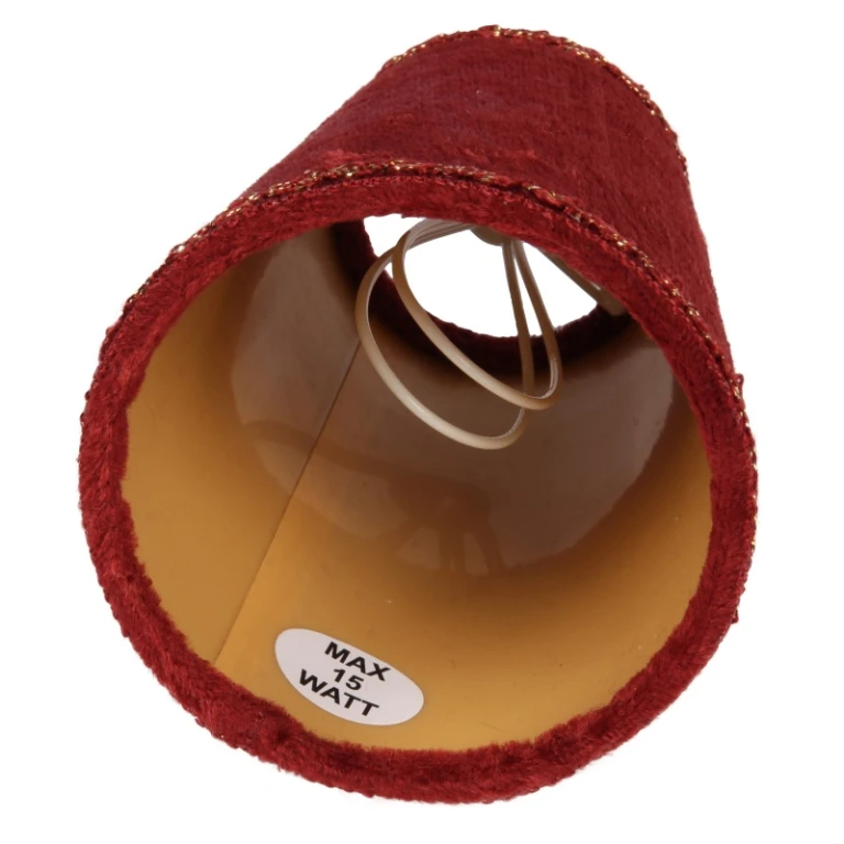 Lampenschirm - 9 cm - rot - Stoff