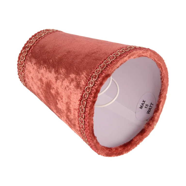 Lampenschirm - 9 cm - rot - Stoff
