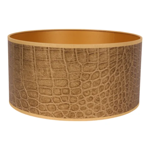 Lampenkap - Krokodillenprint - 30 cm - Goud - Stof
