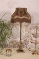 Lampenkap Victorian Rechthoek - 22 cm - Bruin - Stof