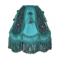 Lampenkap Victorian Dome - 26 cm - petrol - stof