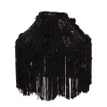 Lampenkap Victorian Dome - 18 cm - zwart - stof