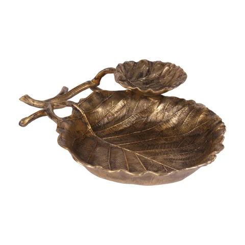 Sierschaal bladvorm - goud - 44 cm - 1 stuk